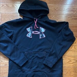 Under Armour Black Hoodie with Pink Accents